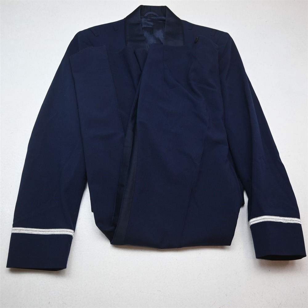 Vtg USAF 38L 36x34 Blue Officer Tux Shawl Slim Mens Jacket Pants Tuxedo